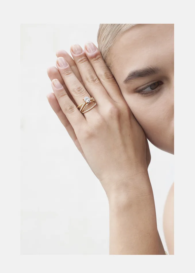 Rings KATKIMfinejewelry Diamond Sunset Pav Ring