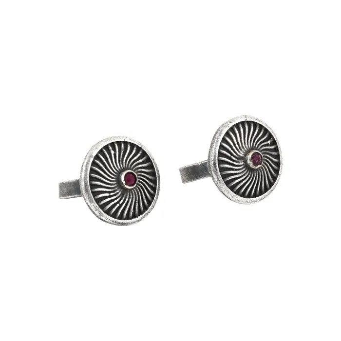 Rings Teejh Adira Silver Oxidised Toe Ring Teejh Rings Teejh Adira Silver Oxidised Toe Ring Teejh