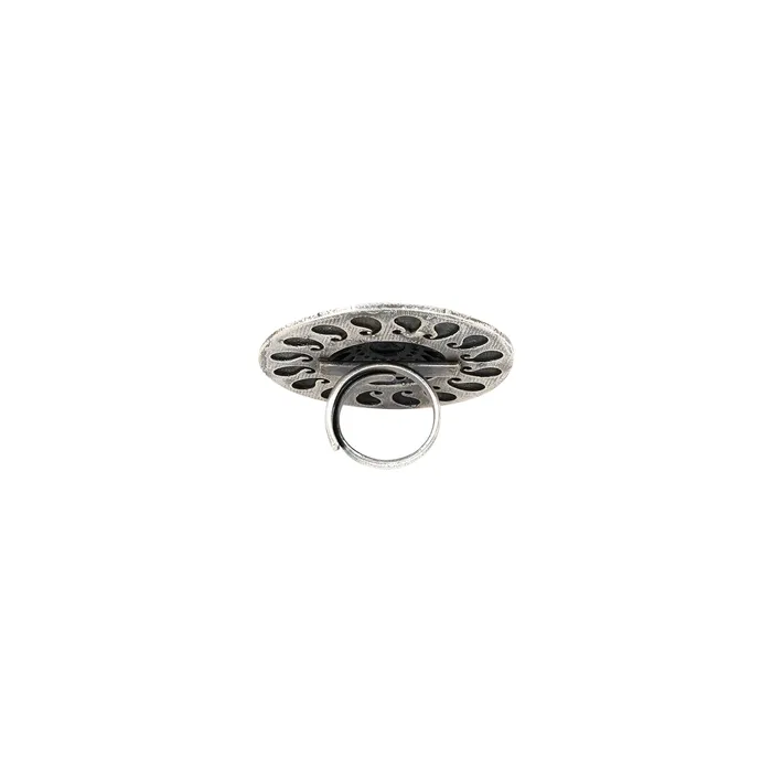Rings Teejh Teejh Manikya Silver Oxidised Ring