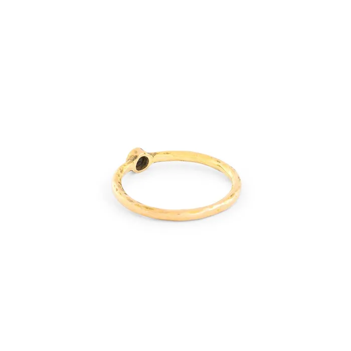 Rose Cut Diamond and 18K Gold Solitaire Ring Vintage Rings