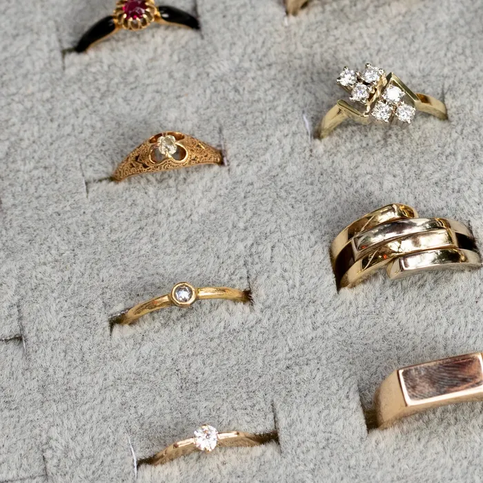 Rose Cut Diamond and 18K Gold Solitaire Ring Vintage Rings