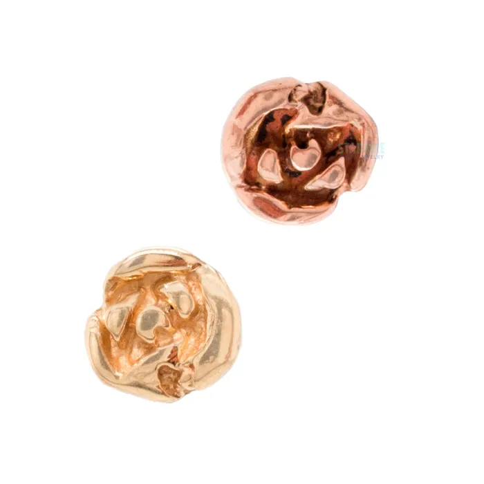 Rose Threaded End in Gold LeRoi Earrings