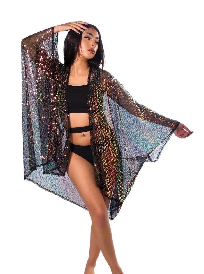 Sequin Kimono Disco Black THE LUMI SHOP Rings