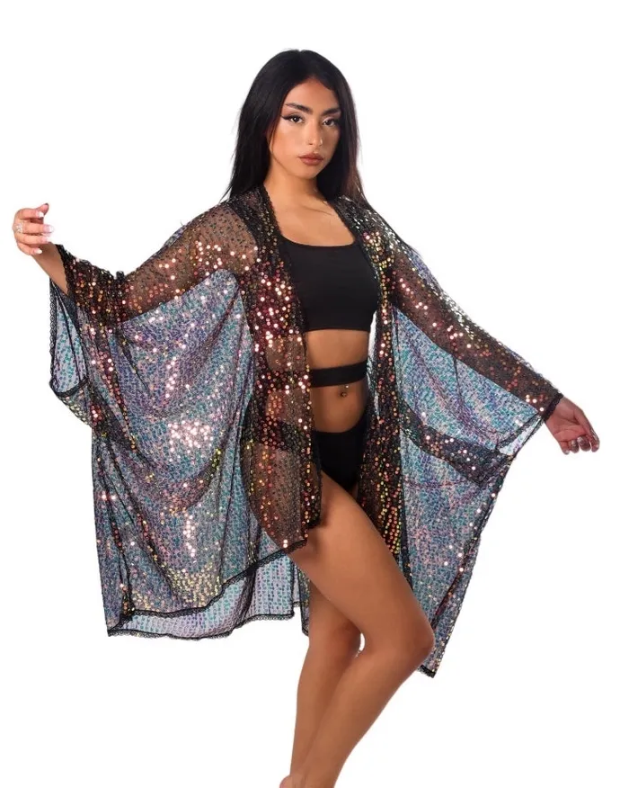 Sequin Kimono Disco Black THE LUMI SHOP Rings