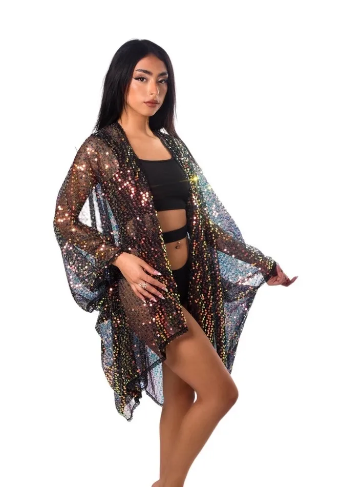Sequin Kimono Disco Black THE LUMI SHOP Rings