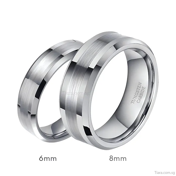 Serenity Tungsten Couple Rings Earrings