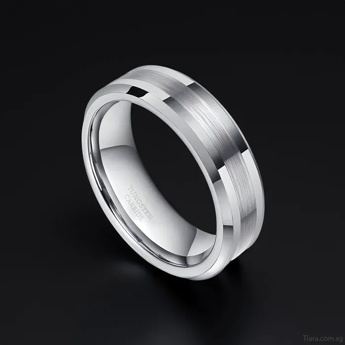 Serenity Tungsten Couple Rings Earrings