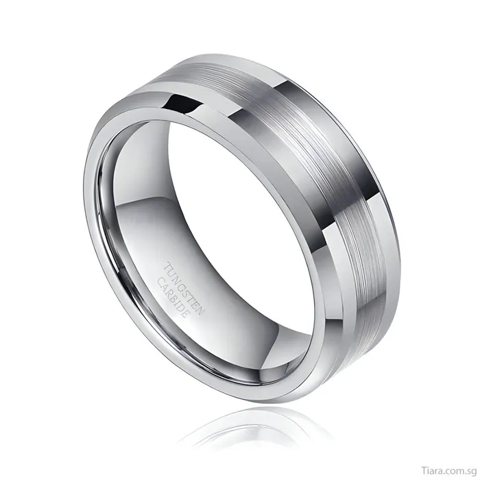 Serenity Tungsten Couple Rings Earrings