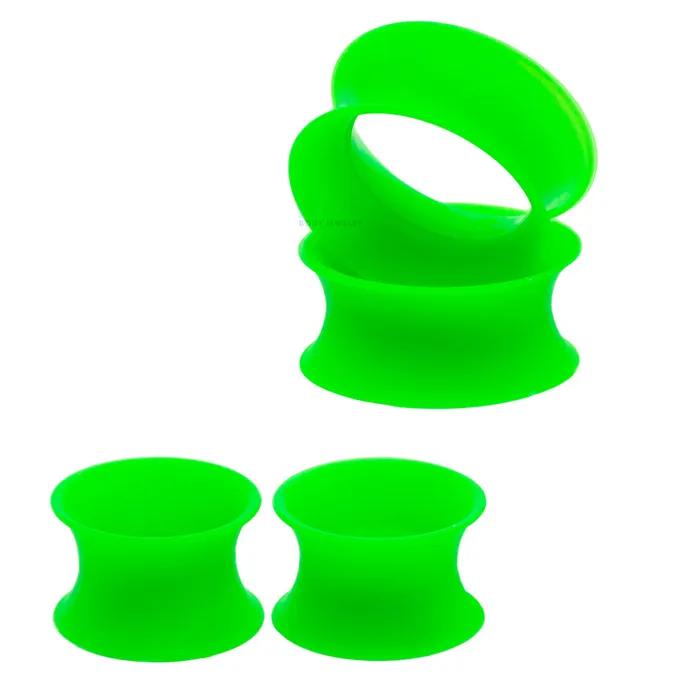Silicone Skin Eyelets UV Green Kaos Softwear Earrings