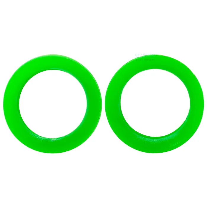 Silicone Skin Eyelets UV Green Kaos Softwear Earrings
