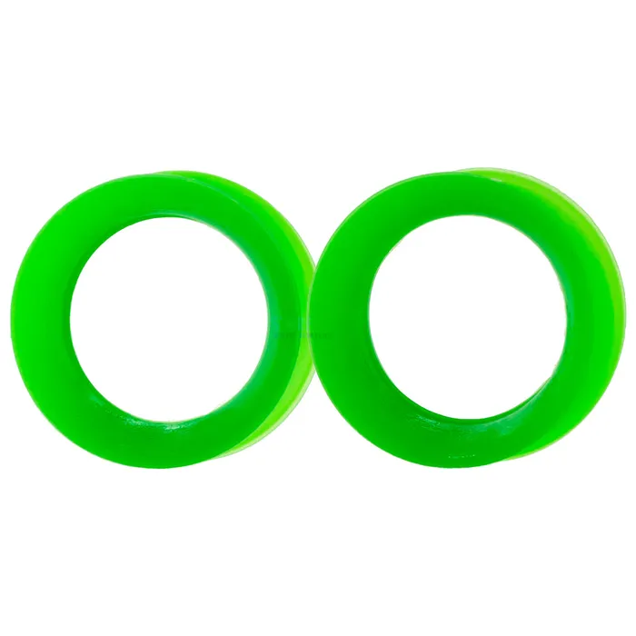 Silicone Skin Eyelets UV Green Kaos Softwear Earrings