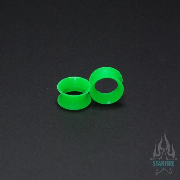 Silicone Skin Eyelets UV Green Kaos Softwear Earrings