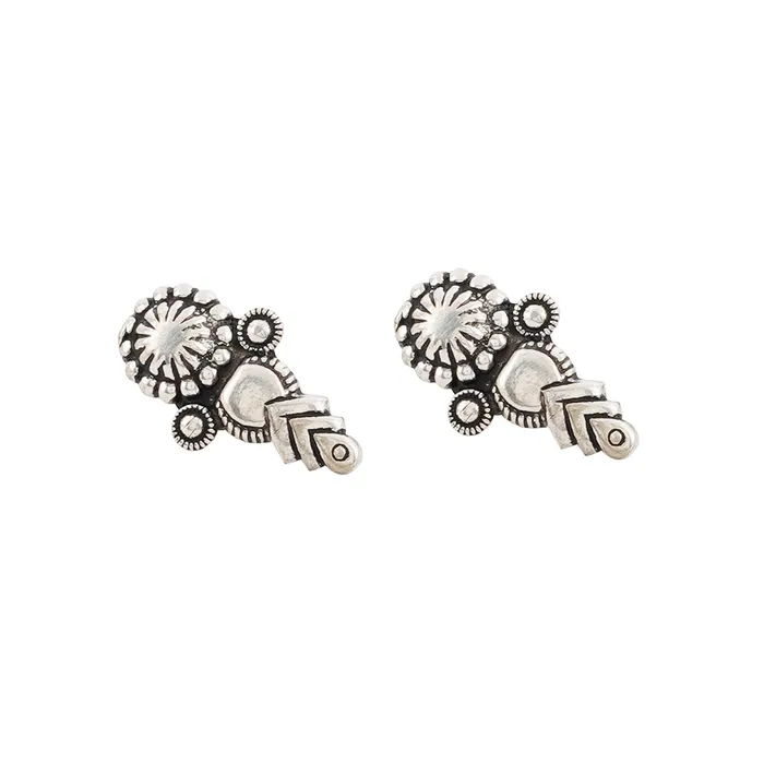 Sitam Silver Oxidised Necklace Set Teejh Necklaces