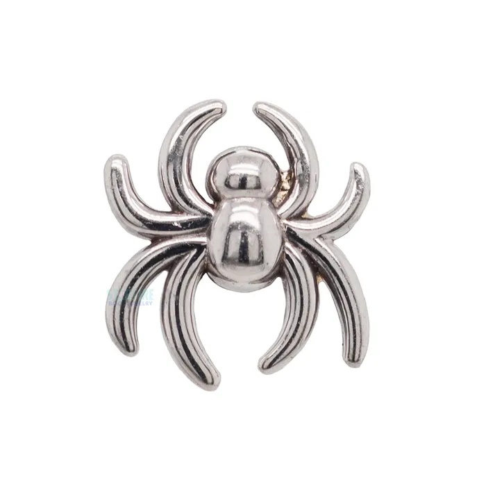 Spider Threaded End in Gold Body Gems Earrings