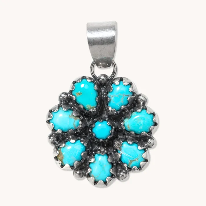 TSkies Jewelry Necklaces Radiante Turquoise Mesa Flower Pendant