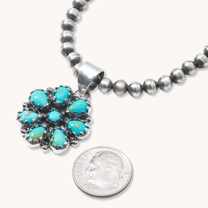 TSkies Jewelry Necklaces Radiante Turquoise Mesa Flower Pendant