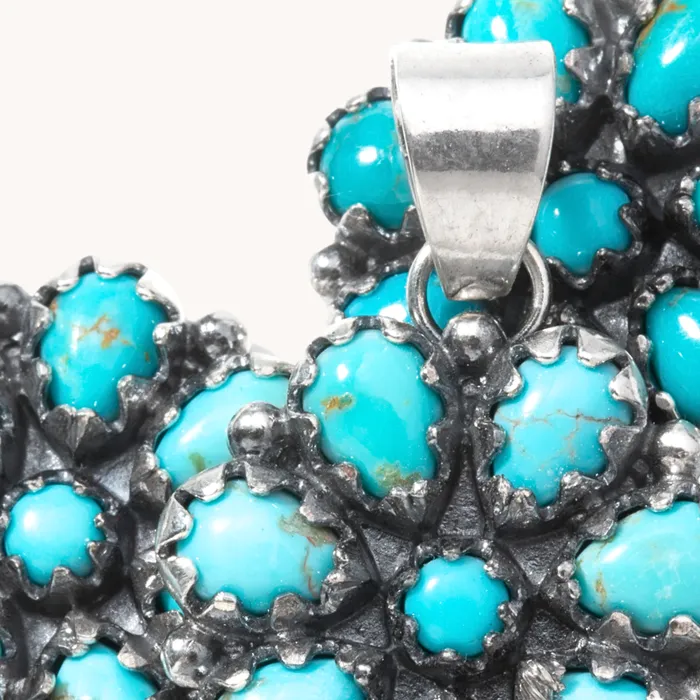 TSkies Jewelry Necklaces Radiante Turquoise Mesa Flower Pendant