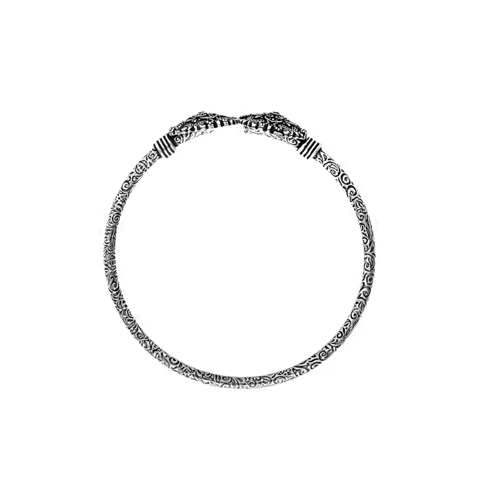 Teejh Bracelets Teejh Akansha Silver Oxidised Floral Bracelet Teejh Bracelets Teejh Akansha Silver Oxidised Floral Bracelet