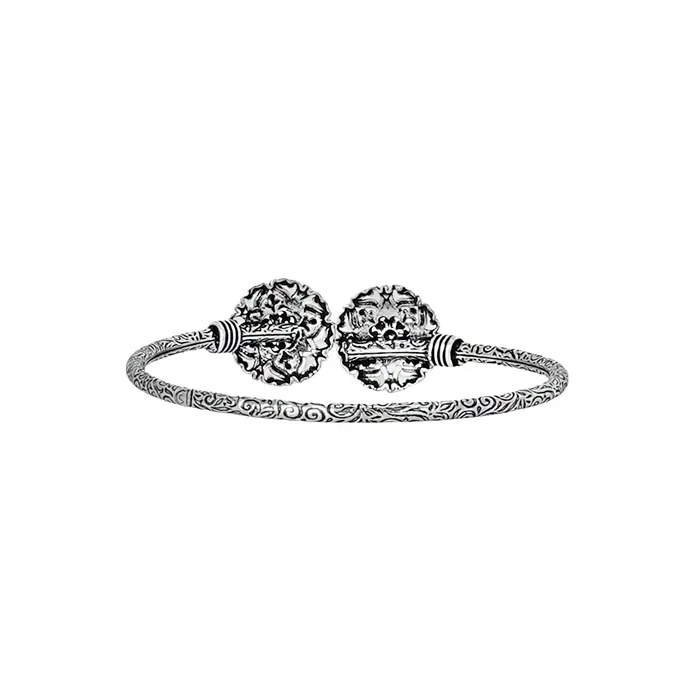 Teejh Bracelets Teejh Akansha Silver Oxidised Floral Bracelet Teejh Bracelets Teejh Akansha Silver Oxidised Floral Bracelet