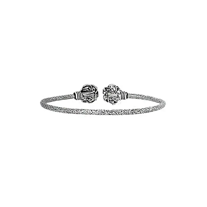 Teejh Bracelets Teejh Sarita Silver Oxidised Floral Bracelet Teejh Bracelets Teejh Sarita Silver Oxidised Floral Bracelet