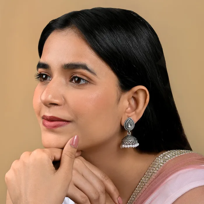 Teejh Earrings Teejh Ashriya Silver Oxidised Earring