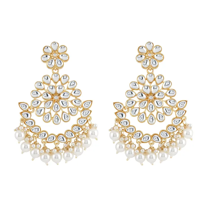 Teejh Earrings Teejh Raima Pearl and Polki Earring Teejh Earrings Teejh Raima Pearl and Polki Earring