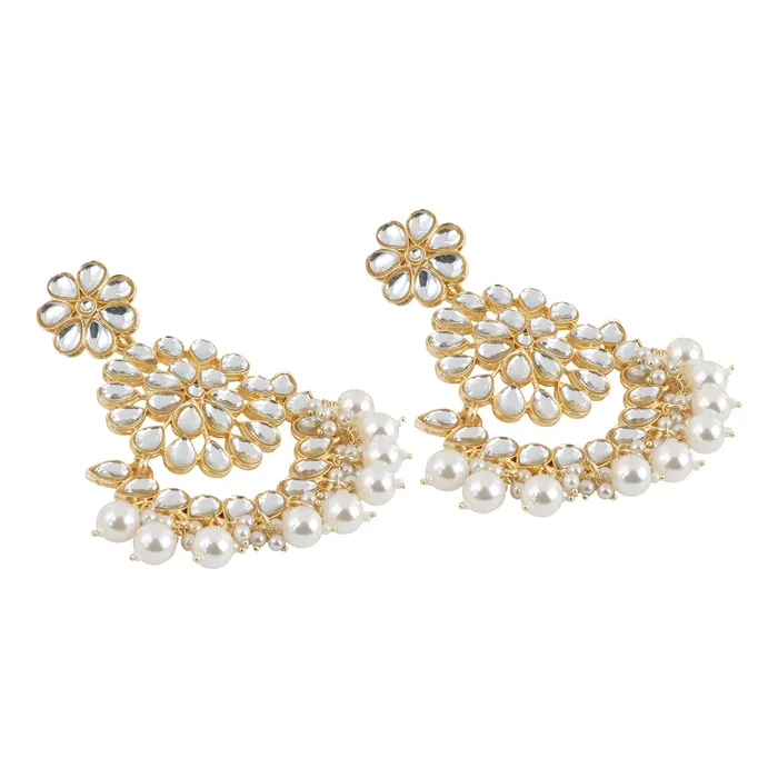 Teejh Earrings Teejh Raima Pearl and Polki Earring Teejh Earrings Teejh Raima Pearl and Polki Earring