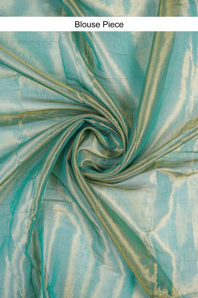 Teejh Earrings Teejh Trishika Peacock Green Tissue Saree Teejh Earrings Teejh Trishika Peacock Green Tissue Saree