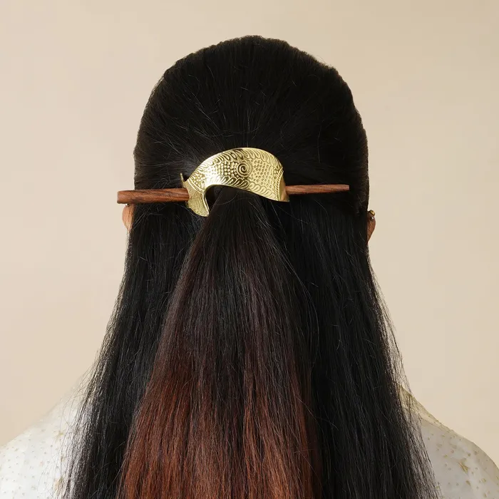 Teejh Fatima old lossy Bun Stick Teejh Earrings