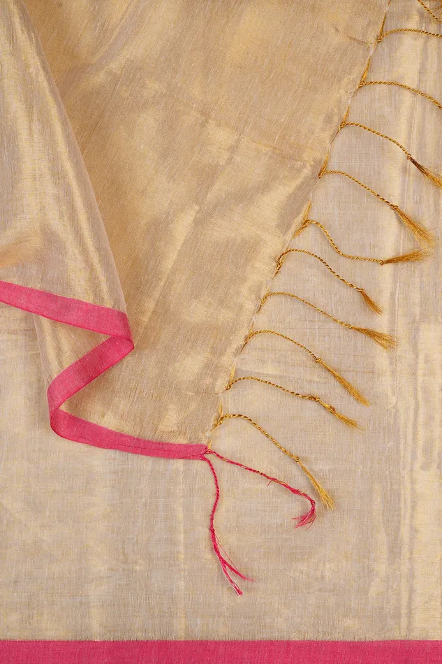 Teejh Idayini Off White Organic Tissue Silk Saree Teejh Rings Teejh Idayini Off White Organic Tissue Silk Saree Teejh Rings