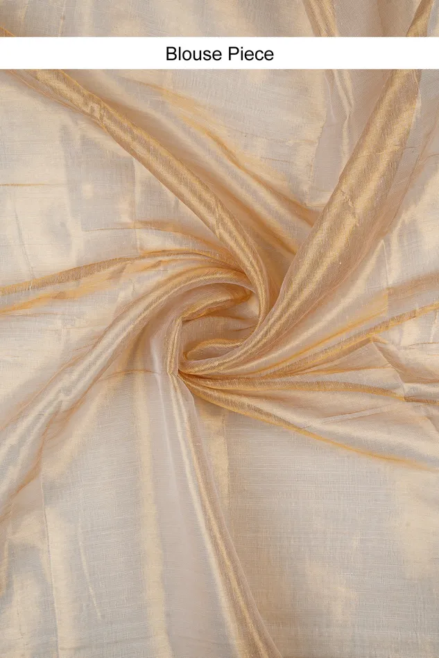 Teejh Idayini Off White Organic Tissue Silk Saree Teejh Rings Teejh Idayini Off White Organic Tissue Silk Saree Teejh Rings