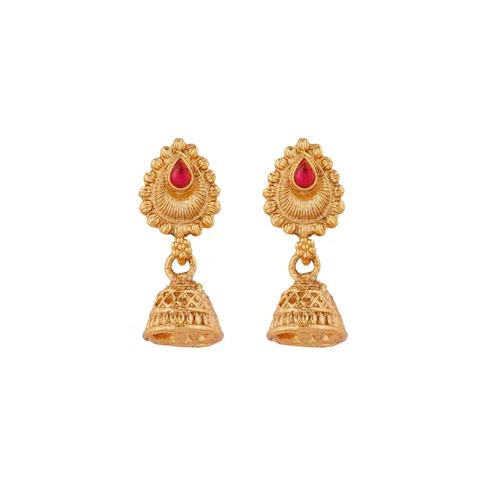 Teejh Kahlima Gold Red And Green Necklace Set Teejh Necklaces