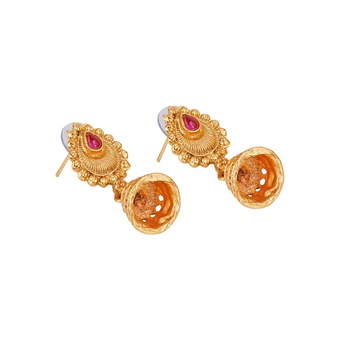 Teejh Kahlima Gold Red And Green Necklace Set Teejh Necklaces