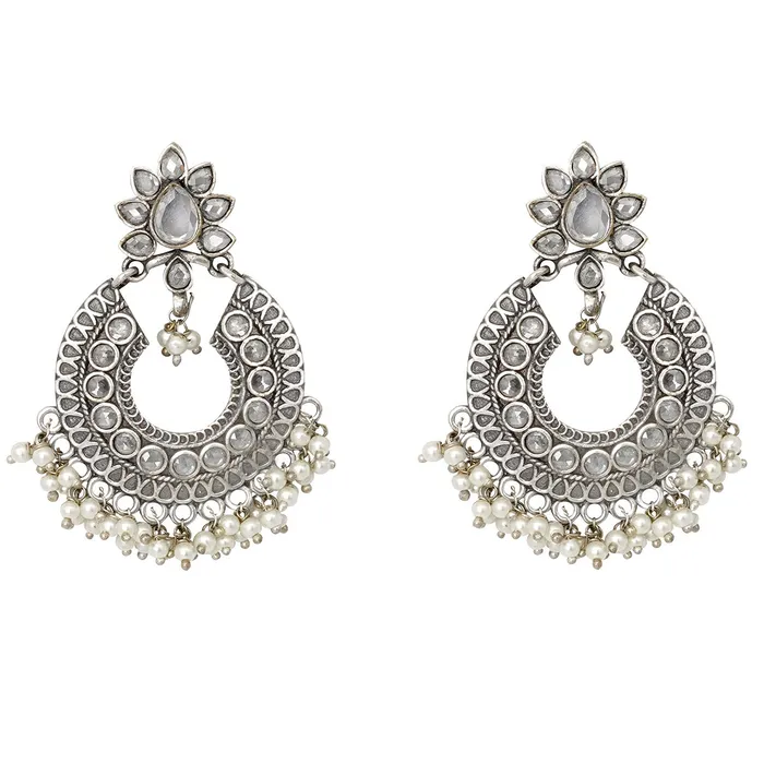 Teejh Madhuri Silver Oxidised Jewelry Gift Set Teejh Rings