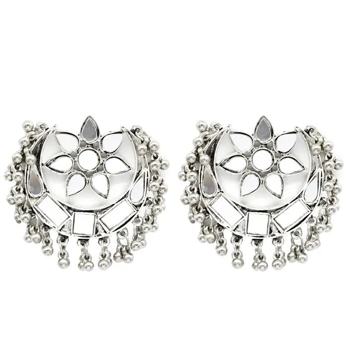 Teejh Rings Janvi Silver Oxidized Mirror Jewelry Gift Set