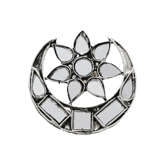 Teejh Rings Janvi Silver Oxidized Mirror Jewelry Gift Set