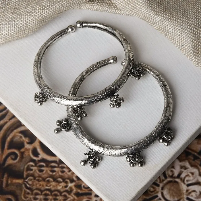 Teejh Rings Teejh Bhanvi Silver Oxidised Anklet