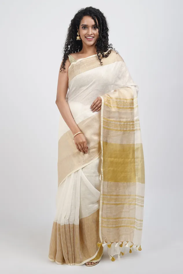 Teejh Rings Teejh Laboni White Gold Linen Saree