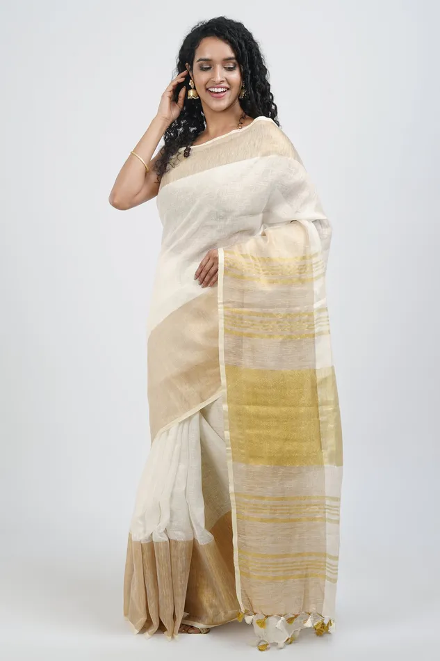 Teejh Rings Teejh Laboni White Gold Linen Saree