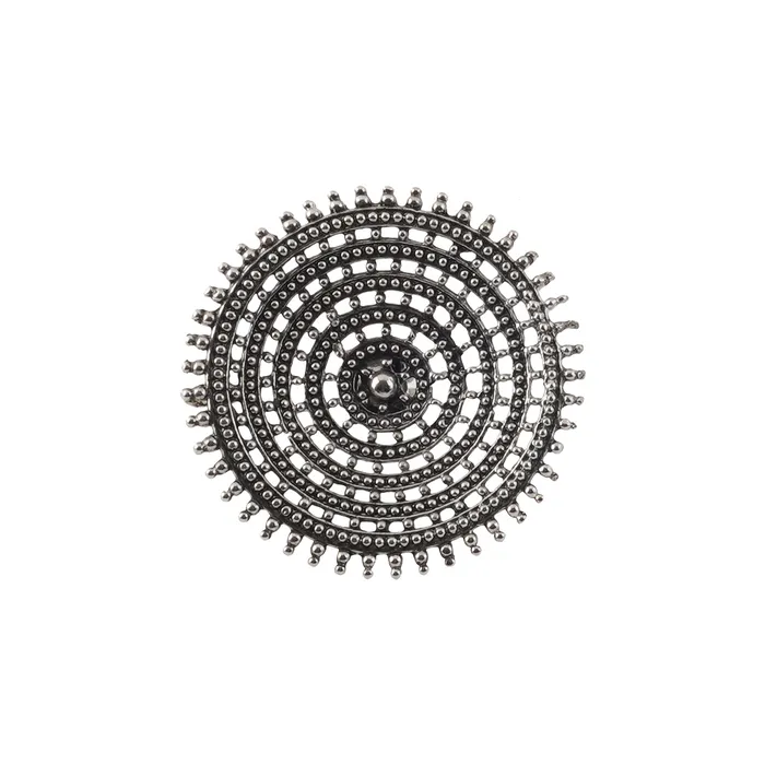 Teejh Teejh Aadhya Silver Oxidised Ring Rings