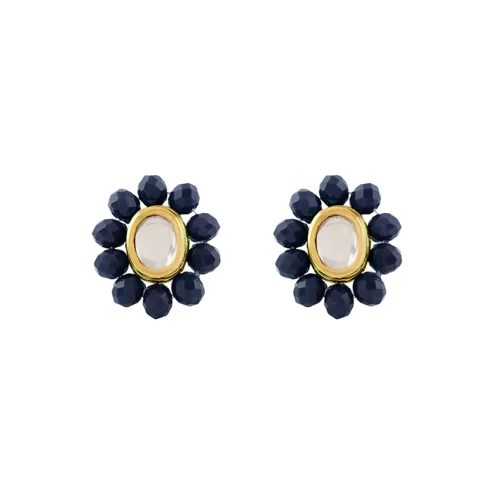 Teejh Teejh Nithila Dark blue Beaded Necklace Set Necklaces