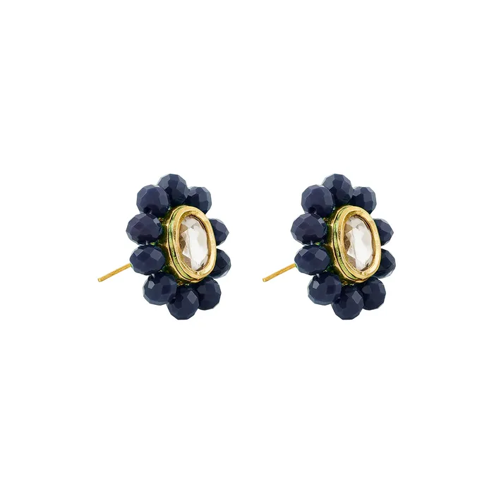 Teejh Teejh Nithila Dark blue Beaded Necklace Set Necklaces