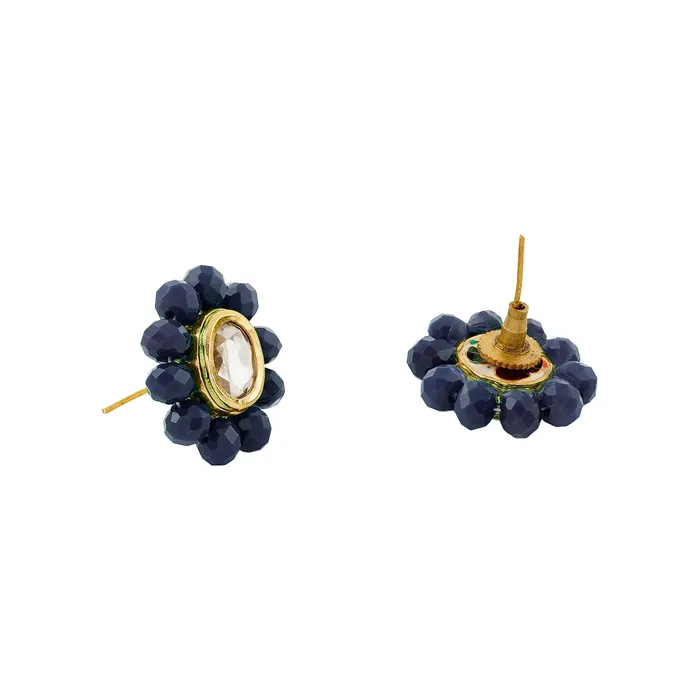 Teejh Teejh Nithila Dark blue Beaded Necklace Set Necklaces