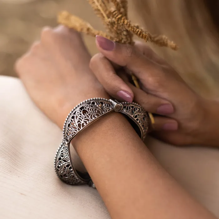 Teejh Teejh Yuvanya Antique Silver Polish Bracelet Bracelets