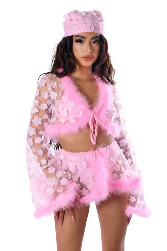 THE LUMI SHOP Cotton Candy Fuzzy 3D Top Earrings