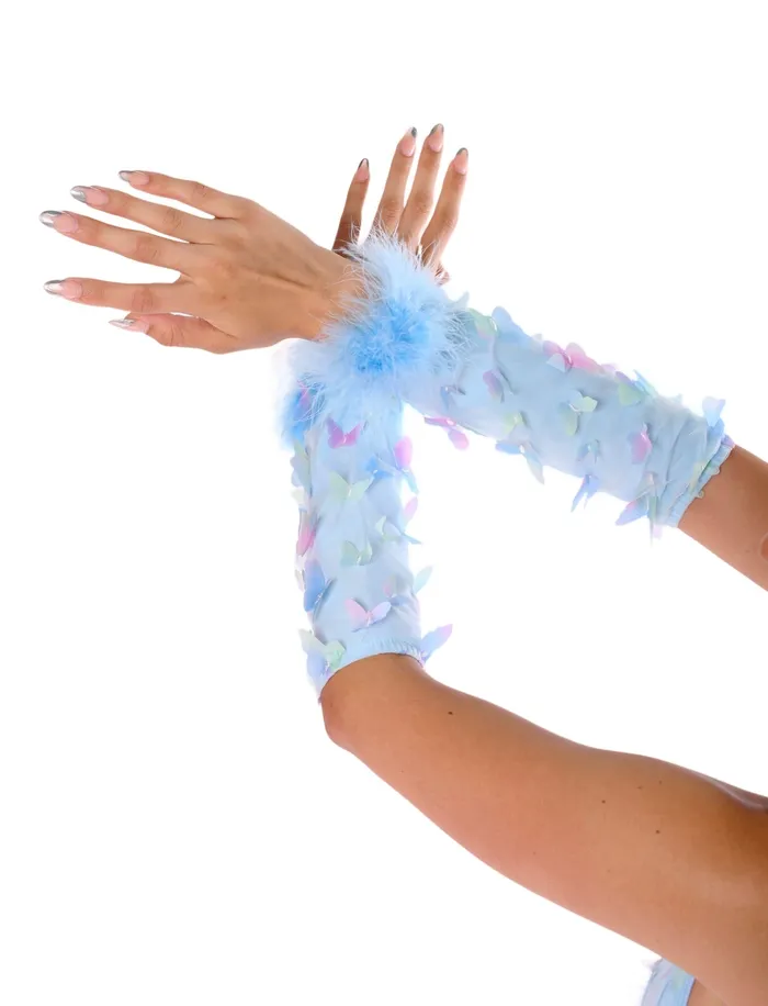 THE LUMI SHOP Earrings Blue Butterfly Fuzzy 3D Sleeves