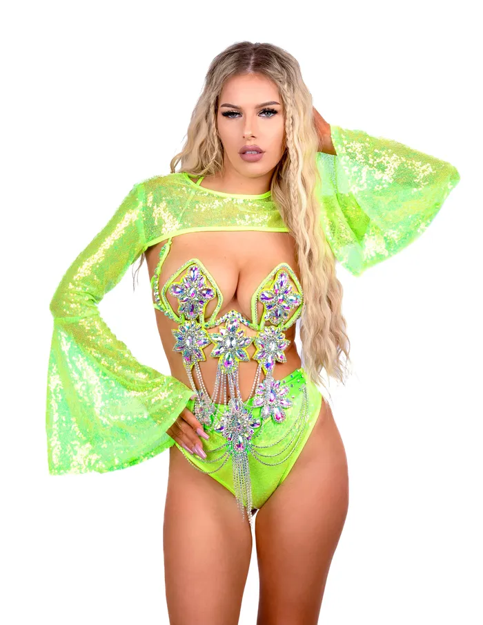 THE LUMI SHOP Earrings FULL OUTFIT Neon Lotus Goddess 4 pcs