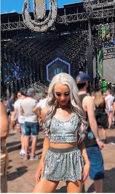 THE LUMi SHOP Earrings Reversible Sequin Top Halter Top Holographic