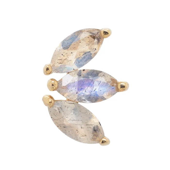 threadless Moet End in Gold with Labradorite Buddha Jewelry Organics Earrings