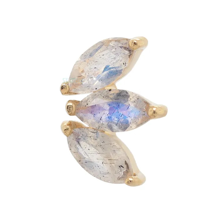threadless Moet End in Gold with Labradorite Buddha Jewelry Organics Earrings